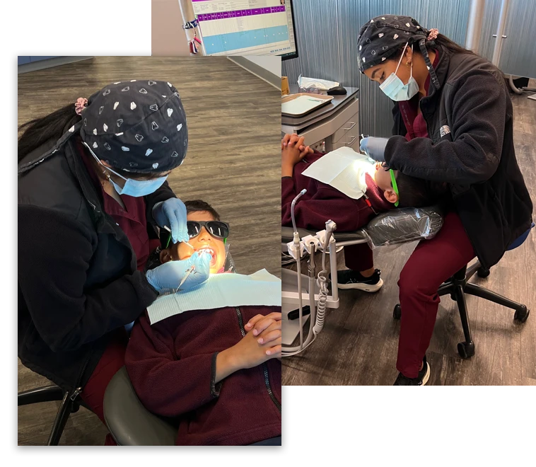 Pediatric Dentist Aneesha Amarnath Performing Dental Procedures On Child